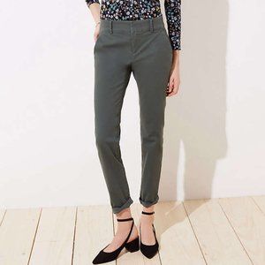 LOFT Gray Roll Cuff Girlfriend Chino Size 4